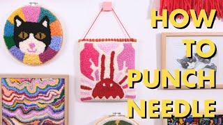 punch needle for beginners! (the tools, materials, and techniques you need to get going)