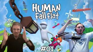 "Weltrekord! ... sind doch 6 Stunden oder?" - Human: Fall Flat #01 [german deutsch] Stream 06.11.20