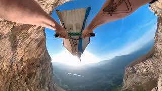 World's First Wingsuit Zipline! Wingsuit Base Jumping Trapeze Stunt with AntyGravity!