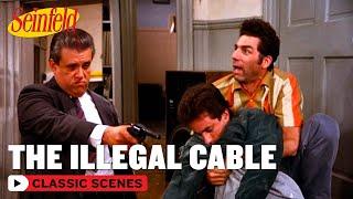 Jerry Gets Gunned Down Over Illegal Cable | The Baby Shower | Seinfeld