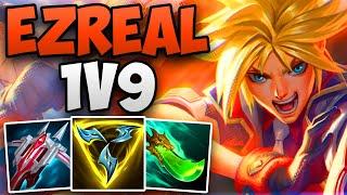 INSANE EZREAL 1V9 CARRY GAMEPLAY IN CHALLENGER! | CHALLENGER EZREAL ADC | Patch 14.12 S14