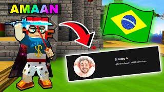 I Played Bedwars With The Biggest Brazilian Blockman Go Youtuber!!