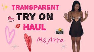 [4K] Transparent Star Dress Try On No Bra | ONE PIECE See Through TRY ON With Arra (2024)