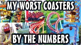 My 15 WORST Active Coasters - By The Numbers