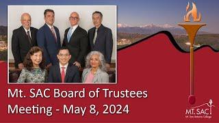 Mt. SAC Board of Trustees May meeting
