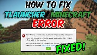 How to fix World Crash in Tlauncher Minecraft