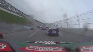 2023 GEICO 500 - Kyle Larson and Ryan Preece crash onboards