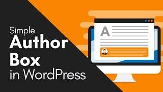 How to Add a Simple Author Box In WordPress Posts and Pages #WordPress