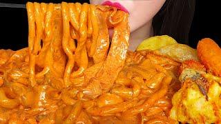 ASMR SPICY ROSE TTEOKBOKKI EATING SOUNDS MUKBANG KOREAN