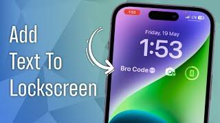 How to Add Text to Lockscreen on iPhone