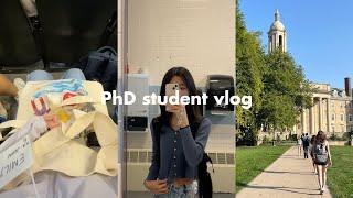 PhD Vlog | beginning of my PhD student era  classes & shopping