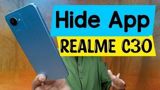 Realme c30 hide apps settings ! Realme c30 me app hide kaise kare ! How to hide app in realme c30