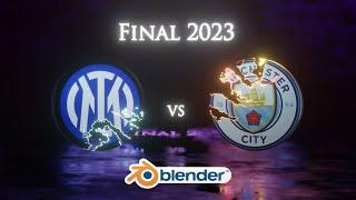 Logo Reveal Effect made in Blender 3.5: Champions League final 2023