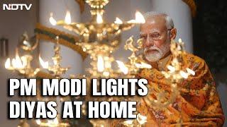 PM Modi Celebrates Diwali At His Home In New Delhi After Inaugurating Ram Mandir In Ayodhya