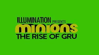 Minions: The Rise of Gru Logo in Green Screen