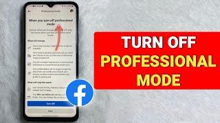 How to Turn Off Professional Mode on Facebook - Full Guide