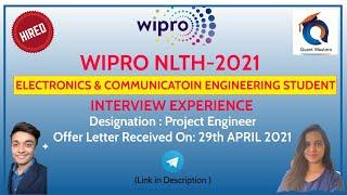 WIPRO NLTH-2021 | Complete Interview Experience | All Rounds Covered | E&C Student #wiprointerview