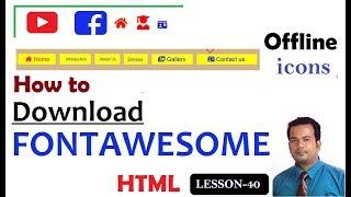 Download Fontawesome 5.0.13 icons offline html