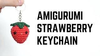 CROCHET AMIGURUMI STRAWBERRY KEYCHAIN | Complete Pattern Tutorial | Mocha Stitch