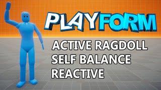 PlayForm - Self-Balancing Active Ragdoll Game in Unity - Physics Based Character Animation