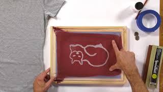 Preparation for Screen Printing - Drawing Fluid & Screen Filler Method (Part 5 of 8)