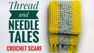 Easy crochet scarf for beginners | How to make a scarf with double crochet stitch