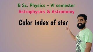 # Color index of star