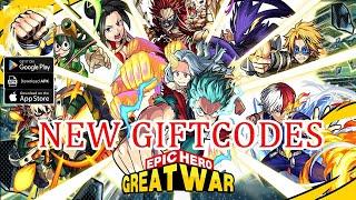 Epic Hero Great War New Giftcodes May - MHA Anime RPG Android iOS