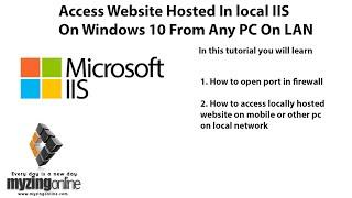 Access Website Hosted In IIS On Windows 10 From Any PC On LAN