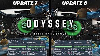 UPDATE 8 performance in VR // Side-by-side with UPDATE 7 // Elite Dangerous ODYSSEY