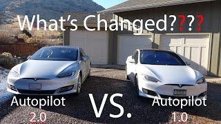 Tesla Model S Autopilot 1.0 VS. 2.0! What's Changed?!