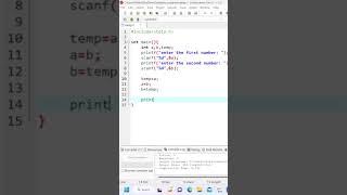 Swap two numbers in c language| program to swap two numbers in c language