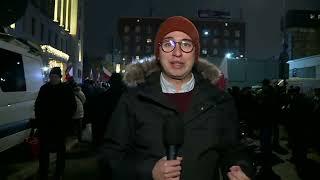 Protest przed siedzibą TVP. Skandowano: "Tusk to zdrajca"