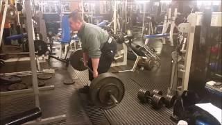 Stan Earle 200 kilo first attempt Lifting with natural powerlifter Kevin Elkin  Jan 2017  Stans Gym.