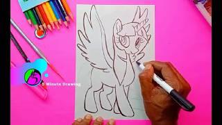 Como fazer desenho fácil LITTLY PONY - Passo a passo fácil #howto