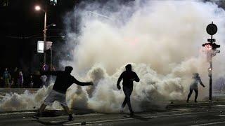 Thousands protest in Belgrade as Serbia reimposes Covid-19 curfew