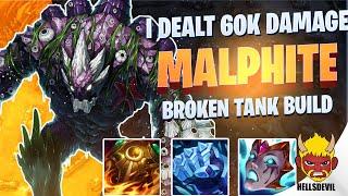 WILD RIFT | I DEALT 60K DAMAGE TANK MALPHITE | Challenger Malphite Gameplay | Guide & Build