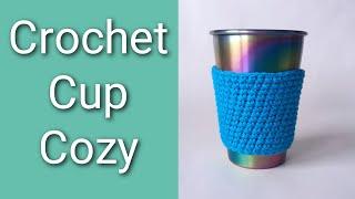 How To Crochet Cup Cozy [Cross Stitch] Easy Crochet Cup Cozy