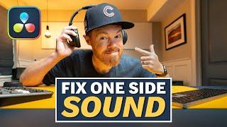 EASILY Fix Sound Playing Out Left SPEAKER or EAR ONLY | Davinci Resolve 17 Audio Tutorial