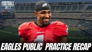 Eagles PUBLIC PRACTICE RECAP! Standouts, Big Plays, Depth Chart & more