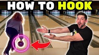 Teaching My Teammate How To HOOK A Bowling Ball