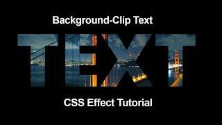 background-clip text effect-CSS Tutorial -HTML&CSS