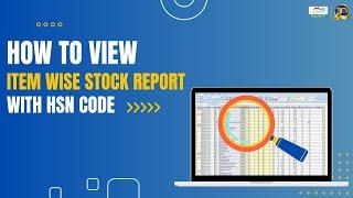 How to view Item wise Stock Report with HSN Code  [English] - Marg ERP