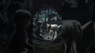 The Hopeful Journey of a Brave Wolf Cub and a Human Child.