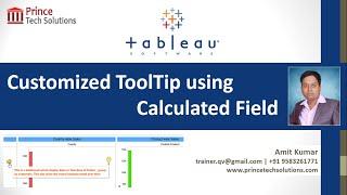 Tableau Tutorial | Customized ToolTip using Calculated Field in Tableau