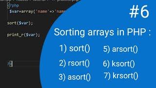 sorting function in php|part 6