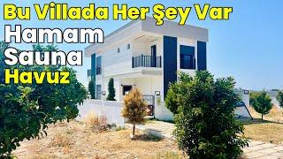 Didimde Hamamlı Saunalı Deniz Manzaralı Harika Villa E-783