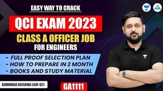  Master Plan for QCI Exam 2023 | Kavindra Krishna Sir #gate2024 #ga1111