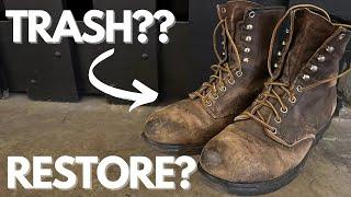 Beat Up Red Wing Boots Makeover