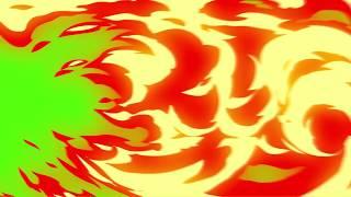 green screen transition animated fire